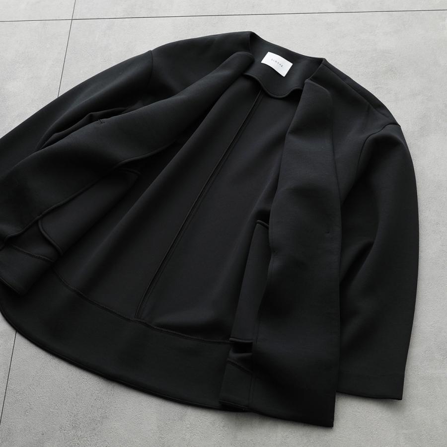 美品ポールカ ノーカラーダブルフェイスコート ウールブレンド S