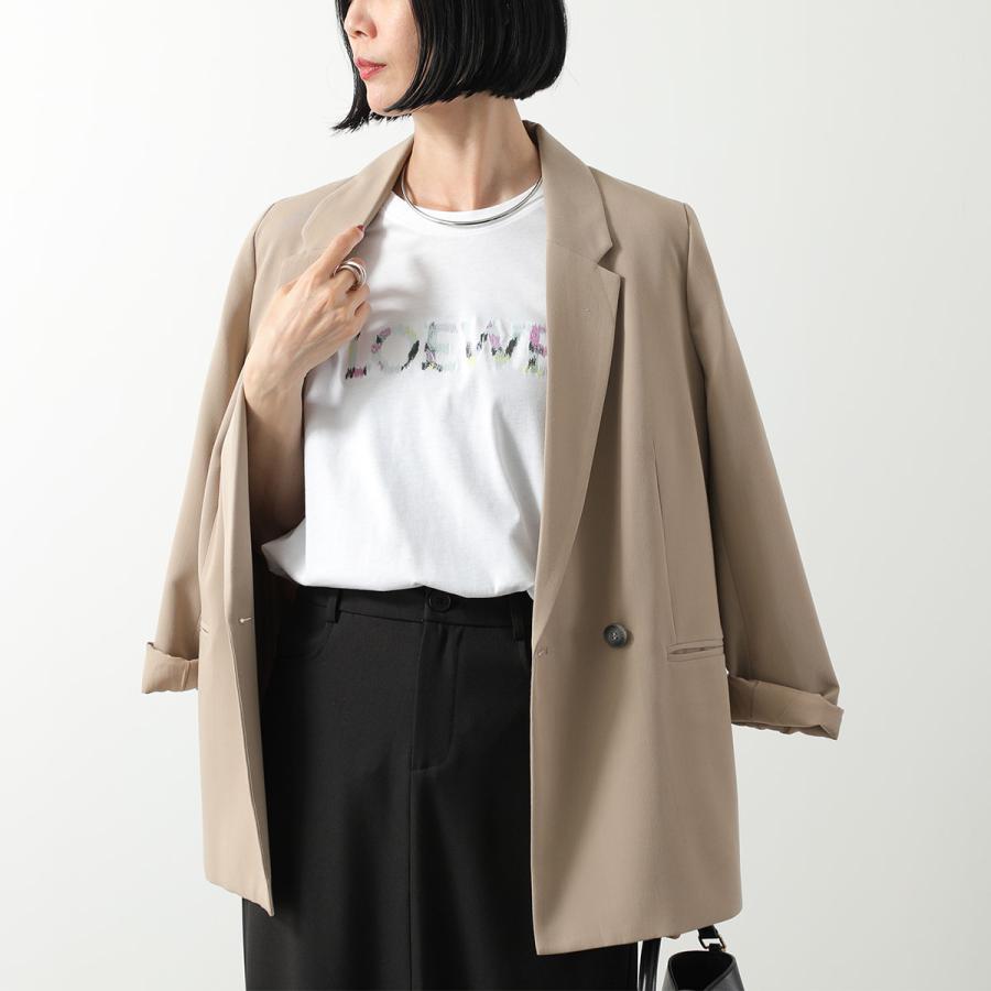 LOEWE ロエベ 半袖 Tシャツ H526Y22XCM レディース ロゴ刺繍 クルーネック カットソー コットン H526Y22XCM2100の画像