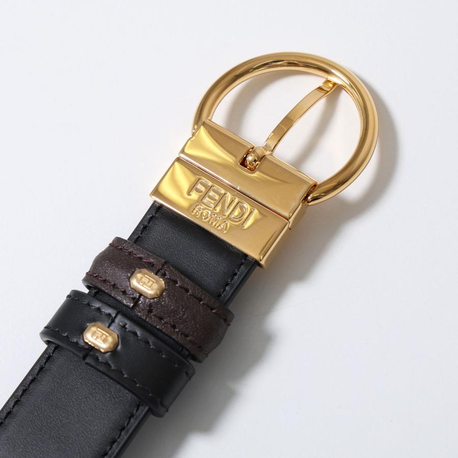美品 FENDI 本革 ベルト ヴィンテージ FENDI（フェンディ） ナローベルト 8C0687 ANH8 レディース レザー