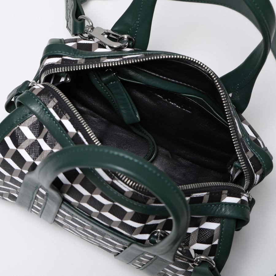 PIERRE HARDY ピエールアルディ ハンドバッグ MICRO CAB マイクロ キャブ AEV10 レディース ショルダーバッグ ボストンバッグ 鞄 BLACKWHITE-DARKGREENの画像