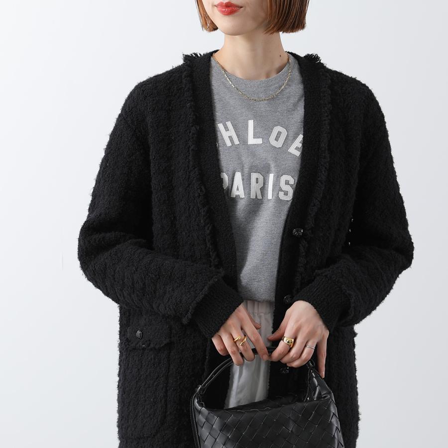 Chloe Kids クロエ キッズ 半袖 Tシャツ C20654 レディース ガールズ ロゴT コットン クルーネック カットソー A46/HEATHER-GREYの画像