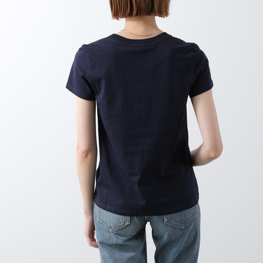 Chloe クロエ シルクシフォン ブラウス 半袖 ネイビー S Chloe クロエ