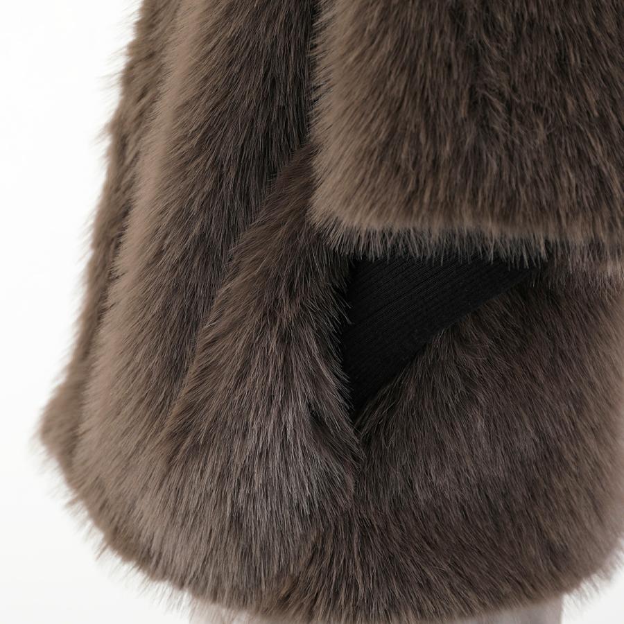 CEaRET シーレット ファーコート Eco Fur Half Sleeve Coat 254001