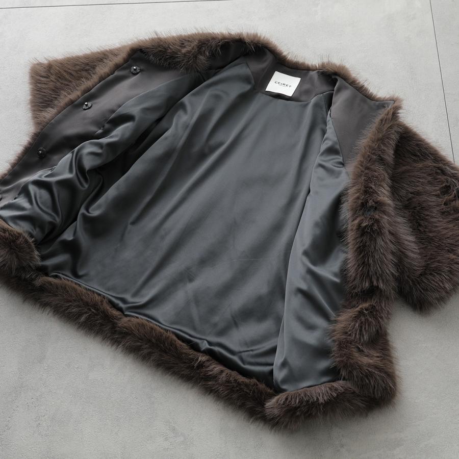 CEaRET シーレット ファーコート Eco Fur Half Sleeve Coat 254001