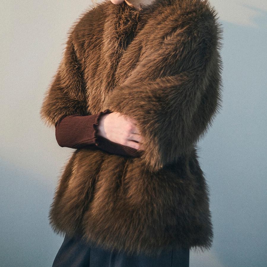 CEaRET シーレット ファーコート Eco Fur Half Sleeve Coat 254001