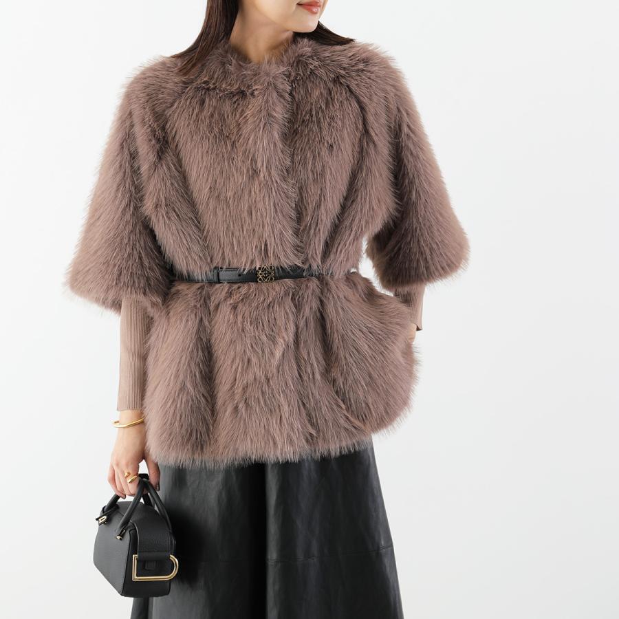 CEaRET ライトボリュームコート　シーレット CEaRET シーレット ファーコート Eco Fur Half Sleeve Coat 254001