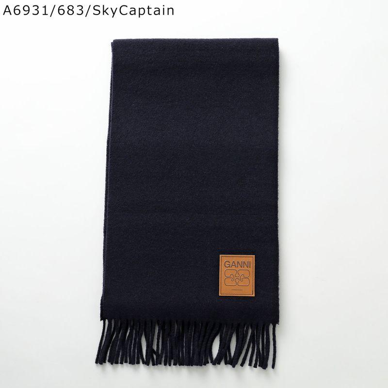 GANNI（ガニー） マフラー Double Face Wool Solid Scarf レディース