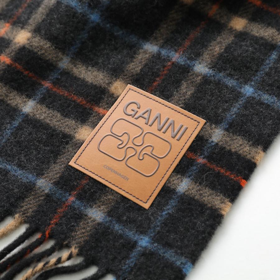GANNI（ガニー） マフラー Double Face Wool Check Scarf レディース