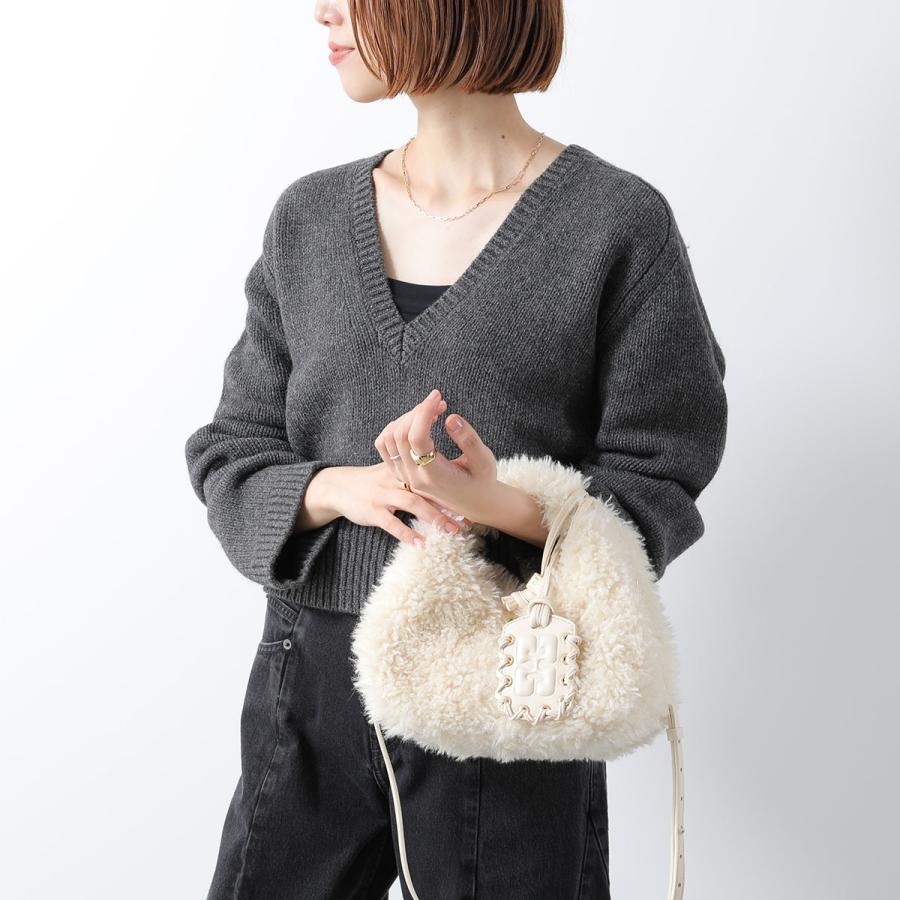 Ganni Bou Bag Mini Fur 美品　即日発送　ガニー GANNI（ガニー） ハンドバッグ Hobo Mini Fur A6979 5894 レディース