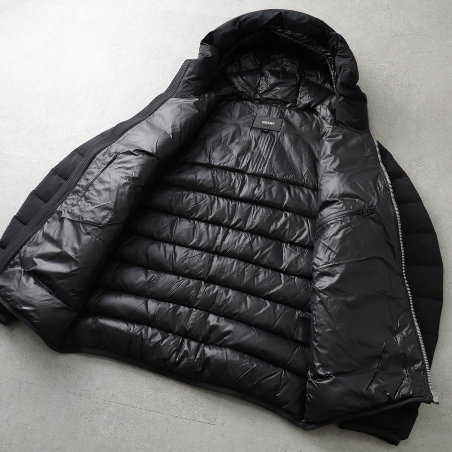 MACKAGE マッカージュ ダウンジャケット BERGEN ベルゲン メンズ フード付き 撥水 ストレッチ Black | Mackage | 08
