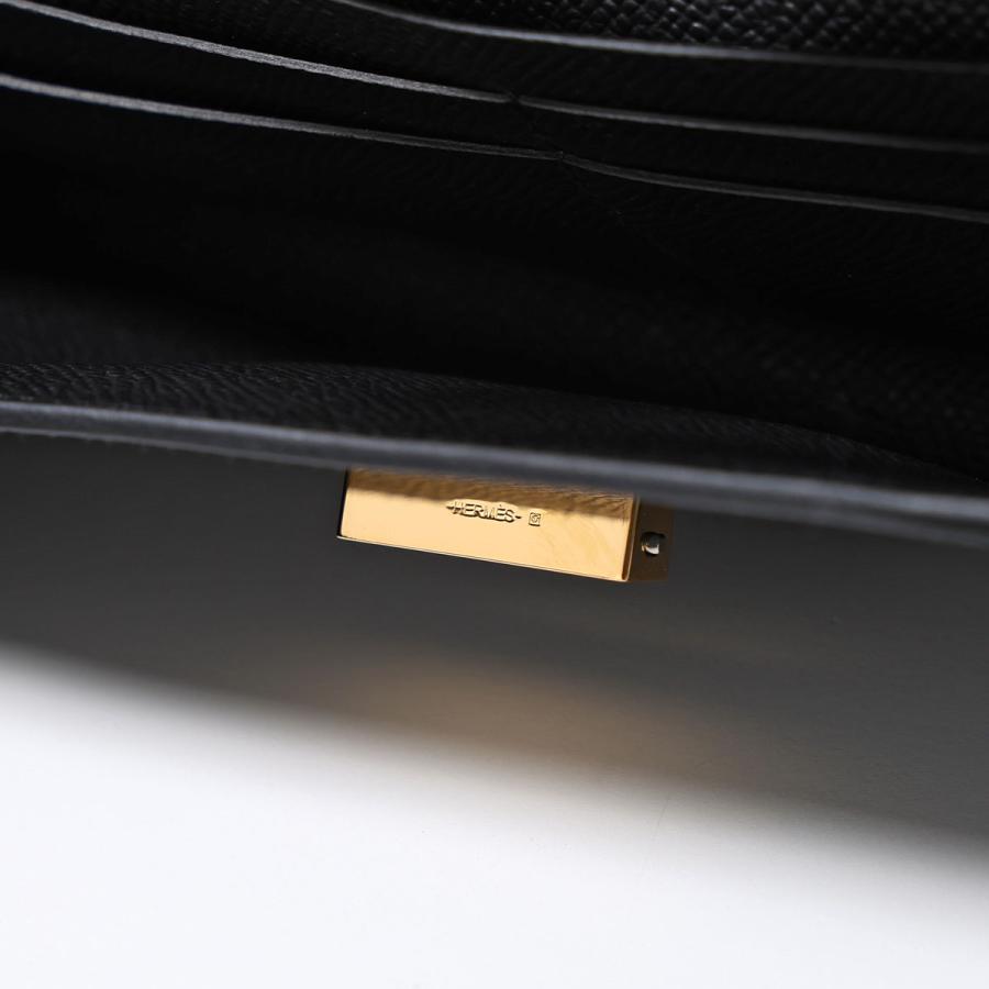 HERMES エルメス ショルダーウォレット マイヨントゥーゴー MAILLON TO GO エプソン H084021 レディース Chaine d'Ancre K刻印 GD金具 鞄 NOIRの画像