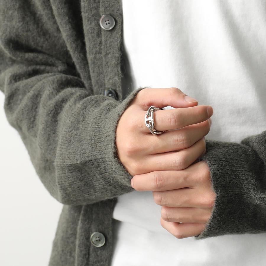 エルメス HERMES スカーフリング シェーヌダンクル スカーフリング 90 《シェーヌ・ダンクル・トレッセ》 - グレー