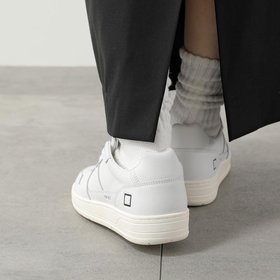 D.A.T.E. デイト スニーカー COURT 2.0 BASIC コート レディース レザー ローカット ロゴ 3.5cm レースアップ シューズ 靴の画像