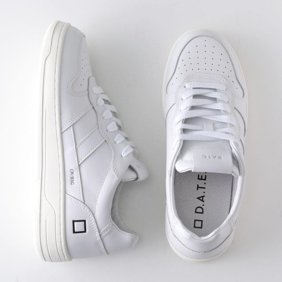 D.A.T.E. デイト スニーカー COURT 2.0 BASIC コート レディース レザー ローカット ロゴ 3.5cm レースアップ シューズ 靴の画像