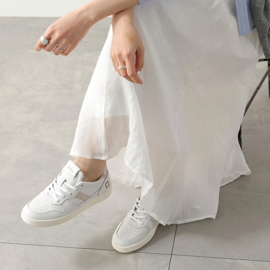 D.A.T.E. デイト スニーカー COURT 2.0 BASIC コート レディース レザー ローカット ロゴ 3.5cm レースアップ シューズ 靴の画像