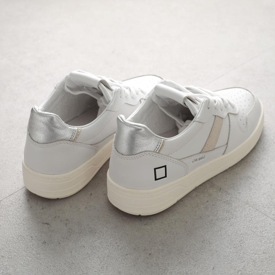 D.A.T.E. デイト スニーカー COURT 2.0 BASIC コート レディース レザー ローカット ロゴ 3.5cm レースアップ シューズ 靴の画像
