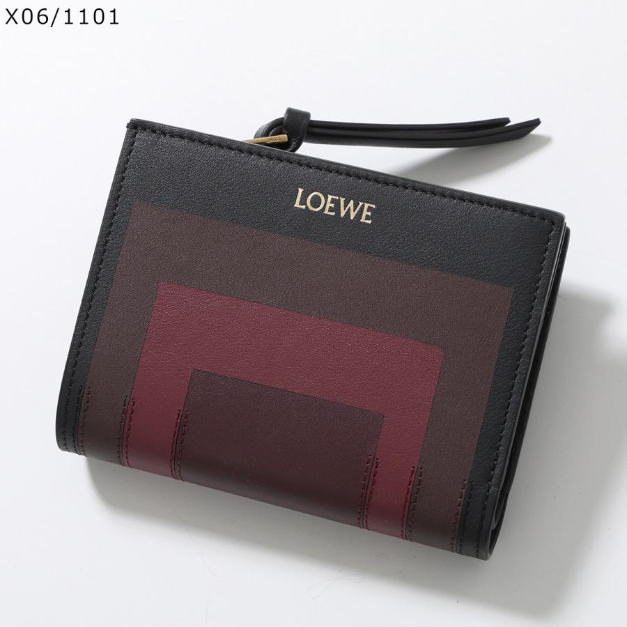 206 極上美品 LOEWE ロエベ 2つ折り財布 LOEWE（ロエベ） 財布 二つ折り C510302X16 ダークグレー パズル バイ