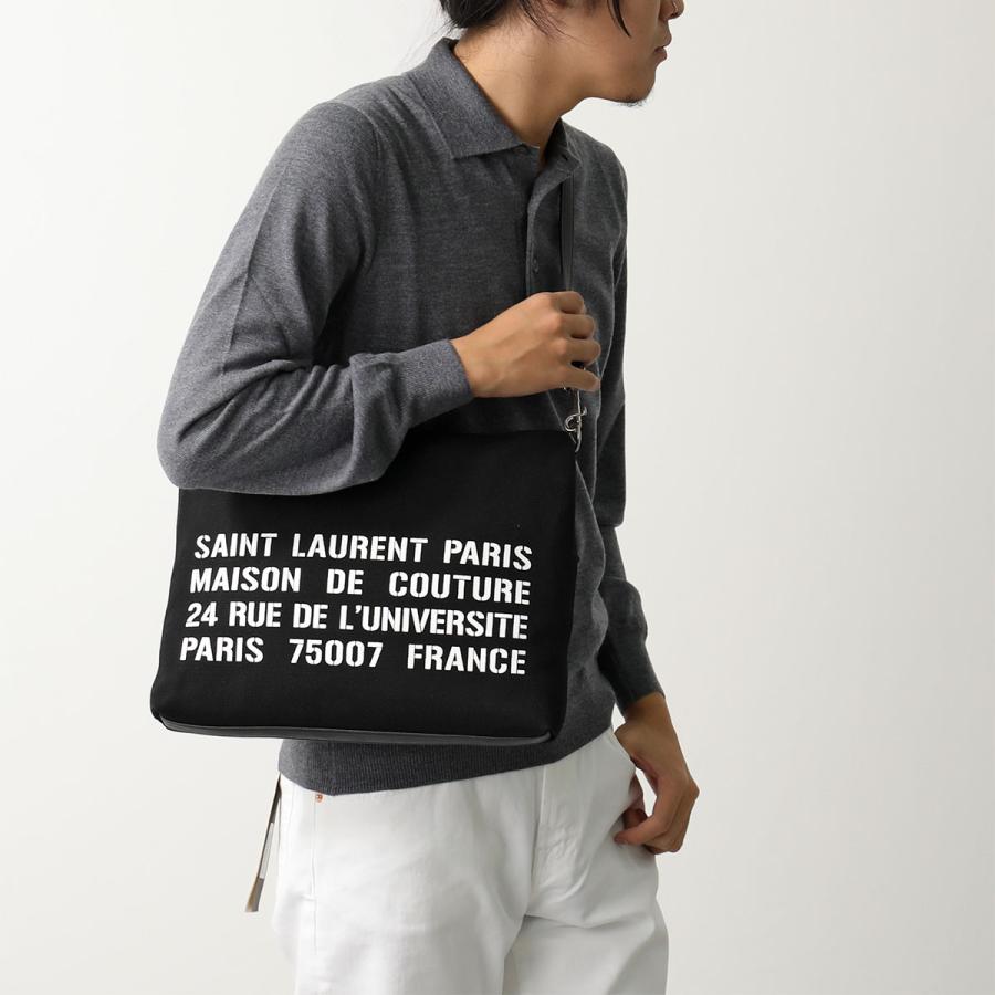 SAINT LAURENT サンローラン トートバッグ SAC RG TOTE NS 710264 FAA5E メンズ キャンバス 縦型 ストラップ付 クラッチバッグ 鞄 710264FAA5E1031の画像
