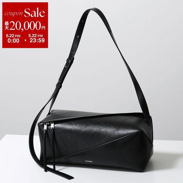 【3月限定価格】JIL SANDER ブラック レザー　サコッシュ　ボディバッグ JIL SANDER（ジルサンダー） バッグ VERTIGO CROSSBODY MD J08WG0053
