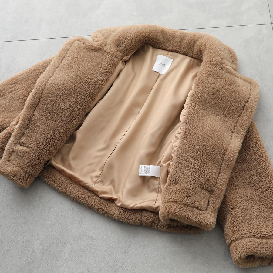 NUS ヌース ボアコート 34506 レディース テディ テーラード ウール混