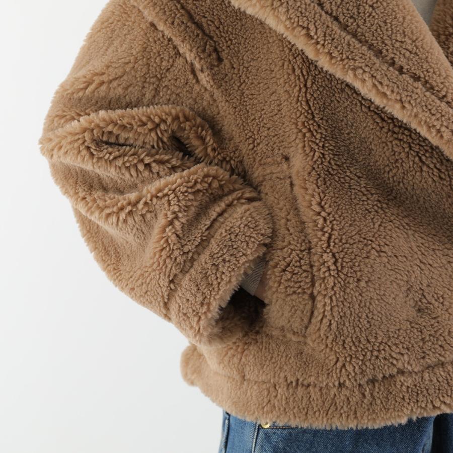 NUS ヌース ボアコート 34506 レディース テディ テーラード ウール混