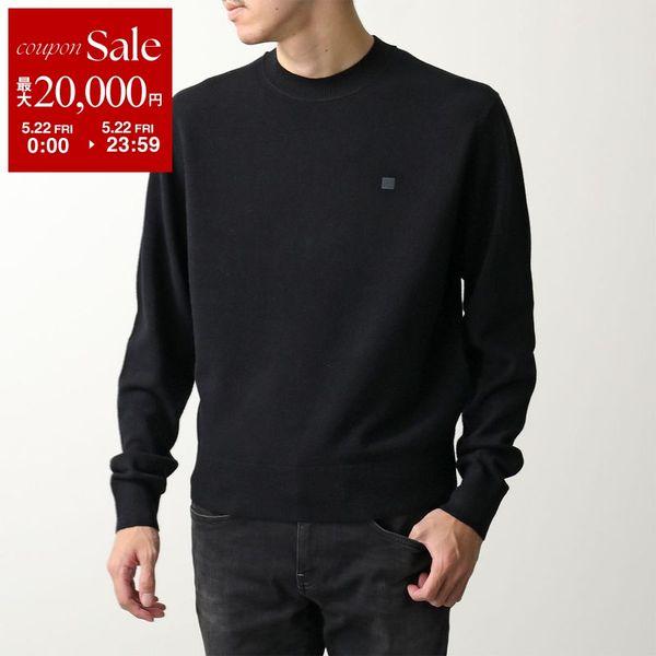 Acne Studios アクネストゥディオズ ニット C60115 FA-UX-KNIT000130 メンズ セーター 長袖 ウールブレンド クルーネック リブ カラー2色の画像