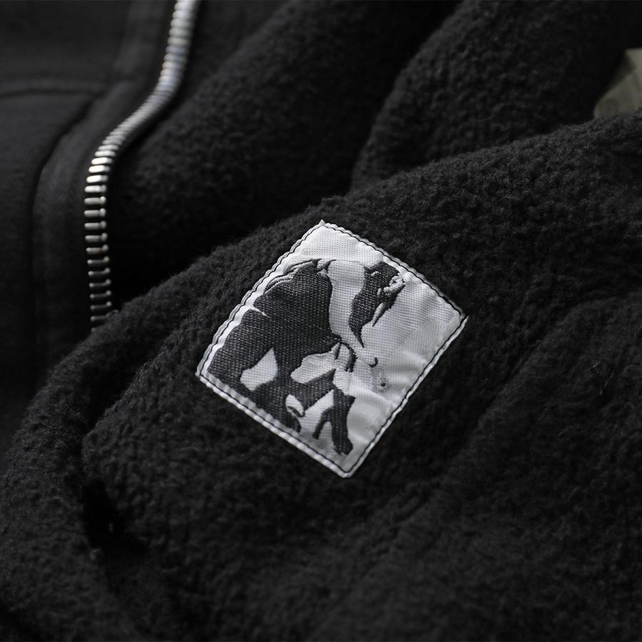 Rick Owens DRKSHDW リックオウエンス ダークシャドウ パーカー FELPA GIMP HOODIE DU02E7291 FSLP メンズ ジップアップ スウェット 裏起毛 09/BLACKの画像