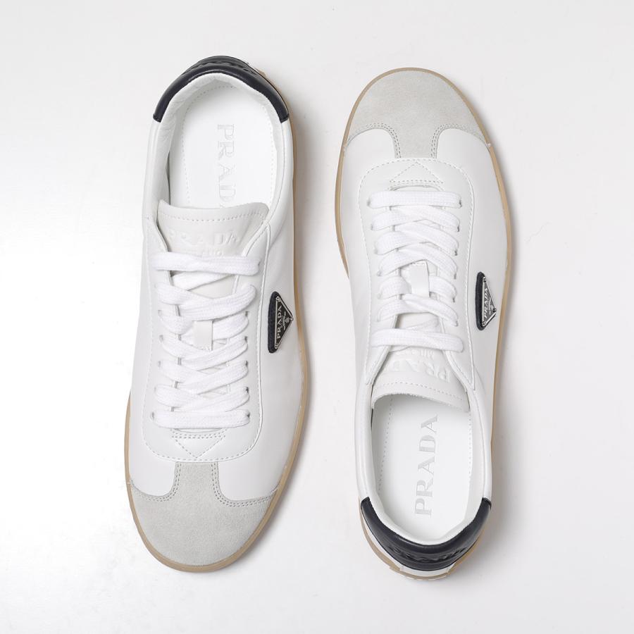 PRADA プラダ スニーカー LANE レーン 2EE394 Y5T メンズ ローカット スウェード レザー トライアングルロゴ メタルロゴ シューズ 靴 カラー2色の画像