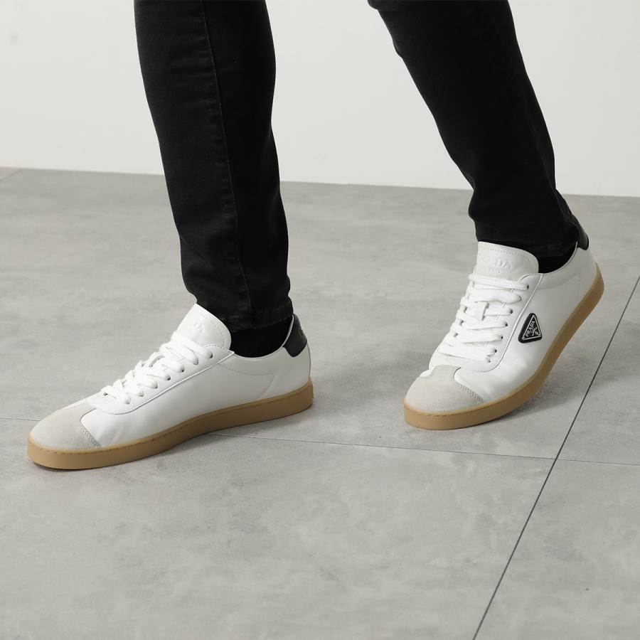 PRADA プラダ スニーカー LANE レーン 2EE394 Y5T メンズ ローカット スウェード レザー トライアングルロゴ メタルロゴ シューズ 靴 カラー2色の画像