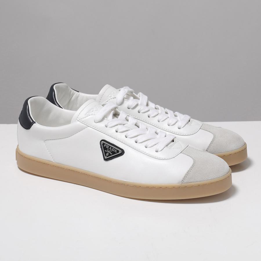 PRADA プラダ スニーカー LANE レーン 2EE394 Y5T メンズ ローカット スウェード レザー トライアングルロゴ メタルロゴ シューズ 靴 カラー2色の画像