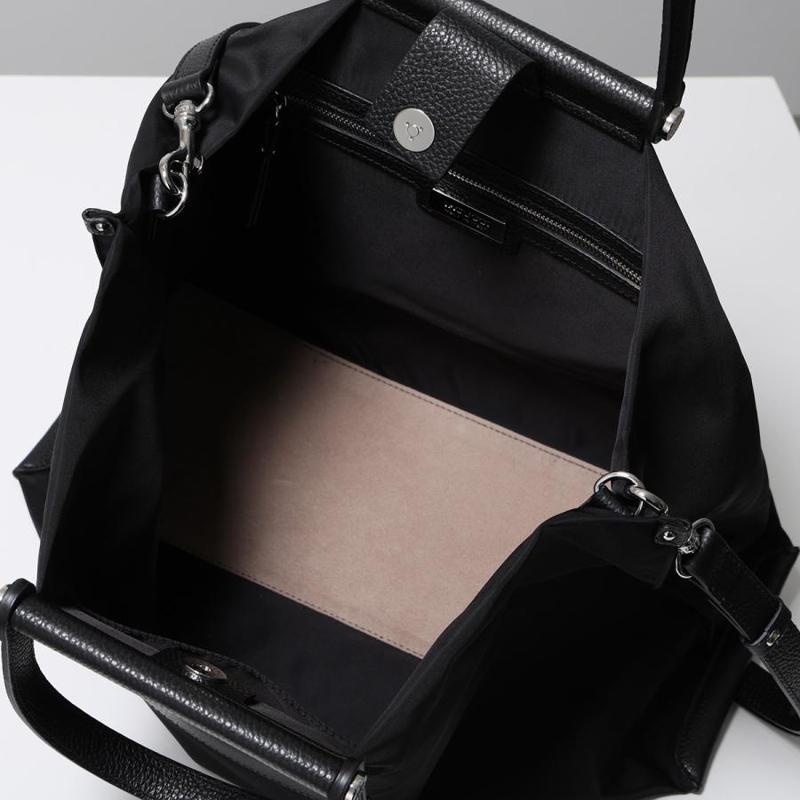 IACUCCI イアクッチ トートバッグ SORBETTO ソルベット4891 レディース ナイロン × レザー ハンドバッグ ショルダーバッグ 鞄 NEROの画像