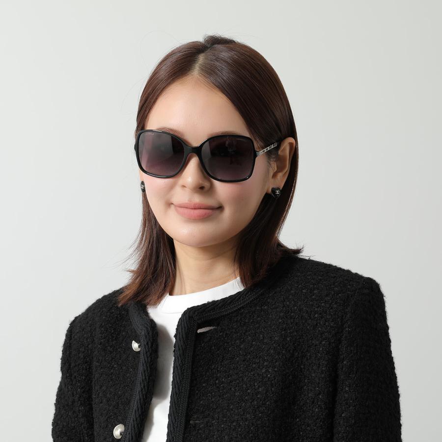 【美品】CHANEL CH5210QA N5013C/サングラス Sunglasses CHANEL Chaîne Black CH5210Q N5013C 57-17 Medium