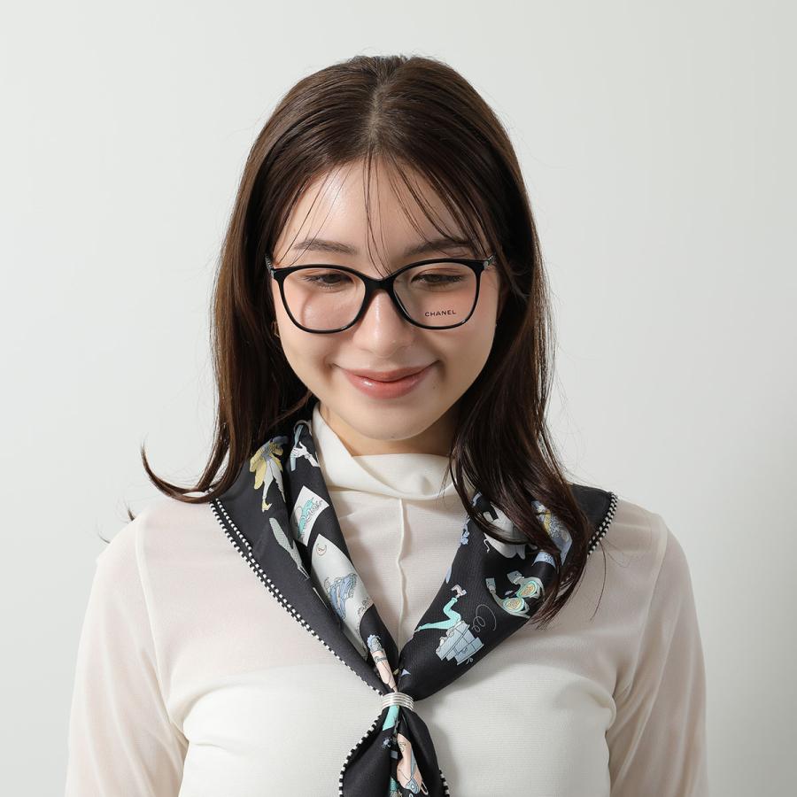 CHANEL（シャネル） メガネ 3408Q スクエア型 セルフレーム マトラッセ