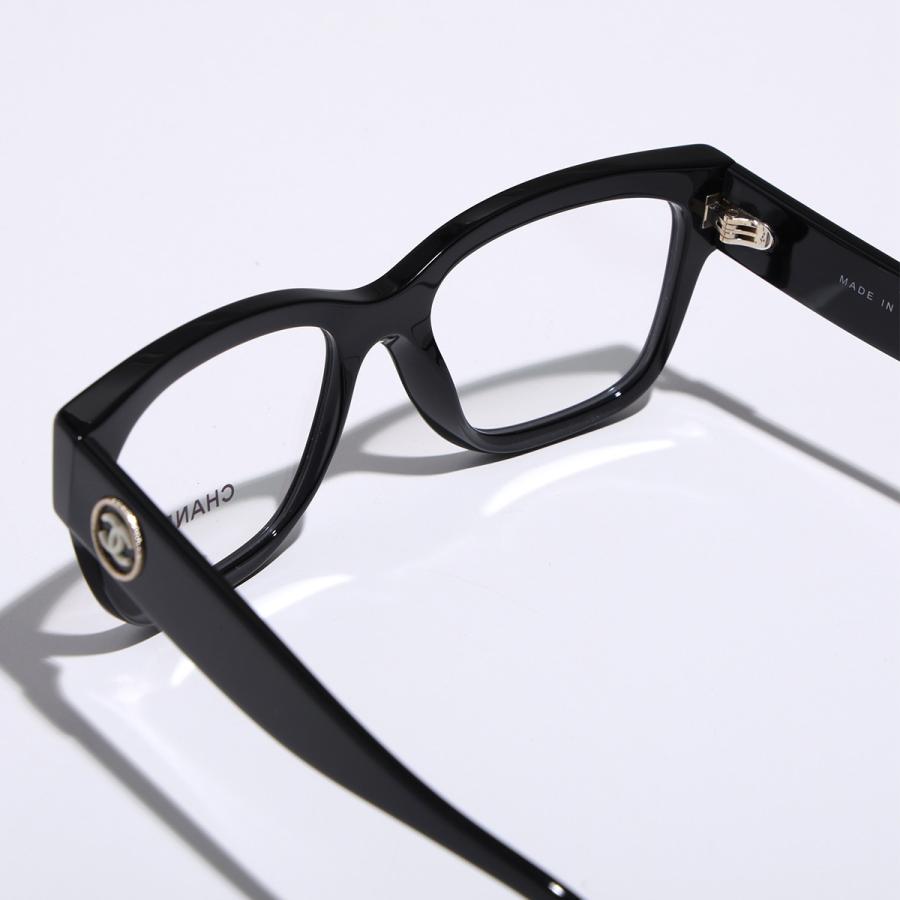 CHANEL ダークトート フレーム メガネ CHANEL（シャネル） メガネ 3455 スクエア型 セルフレーム ココマーク