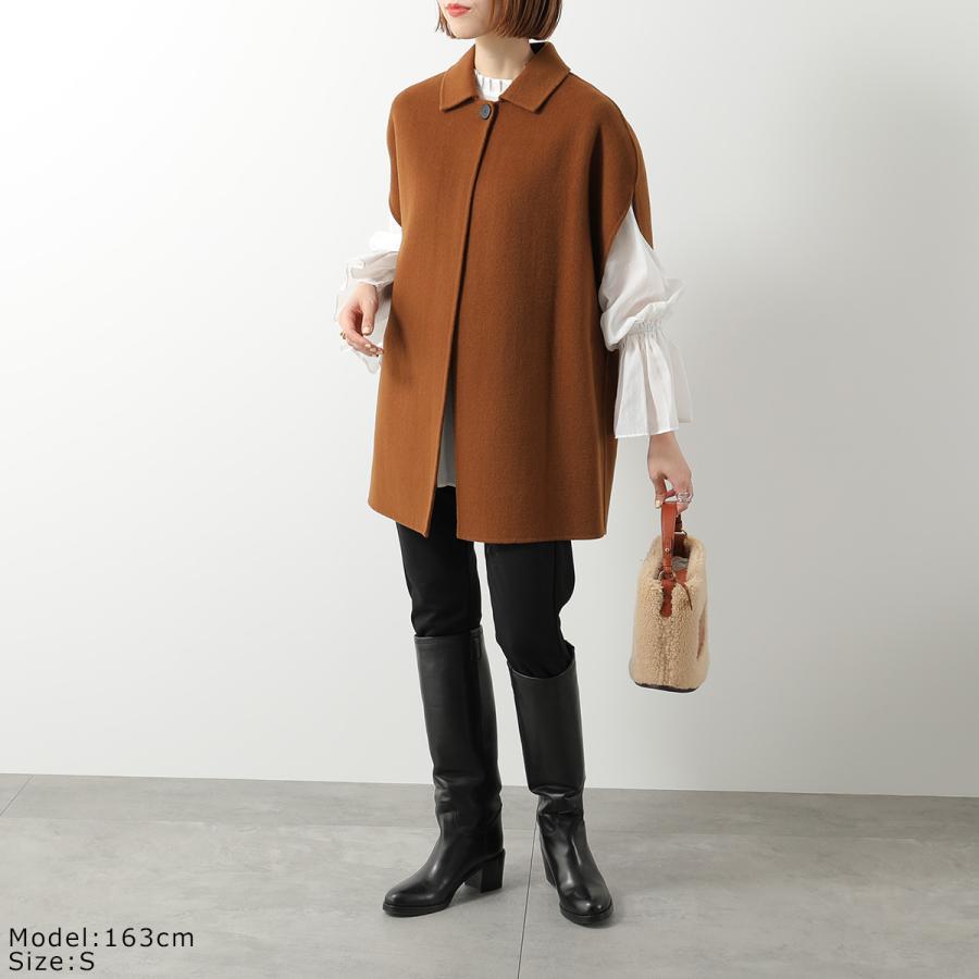 LivianaConti リビアナコンティ フードウールポンチョ ロングコートM LIVIANA CONTI（リビアナコンティ） ケープ F5WW52 レディース