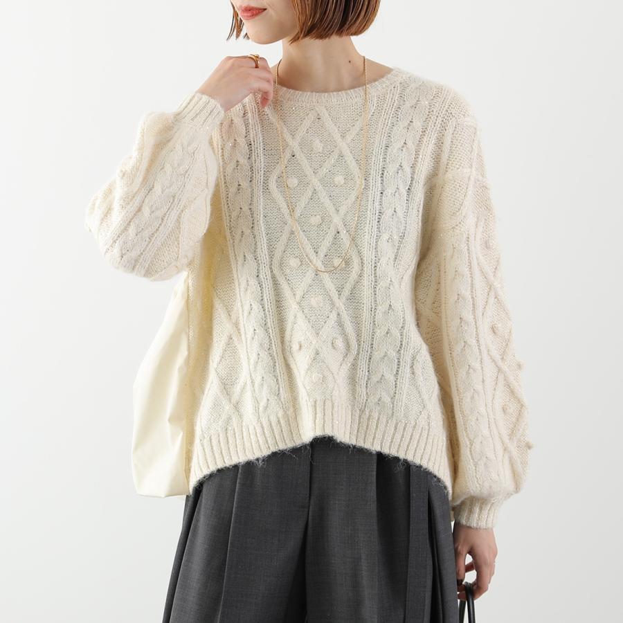 Torrazzo Donna（トラッゾドンナ） ニット Cable Knit x Fabric Hybrid