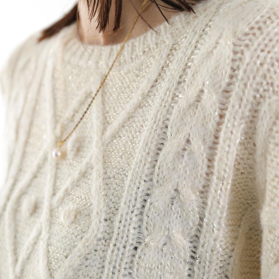 Torrazzo Donna（トラッゾドンナ） ニット Cable Knit x Fabric Hybrid