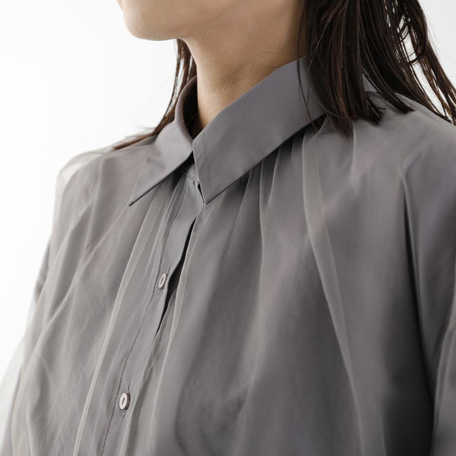 Torrazzo Donna（トラッゾドンナ） 長袖 シャツ Sheer Tulle Shirt