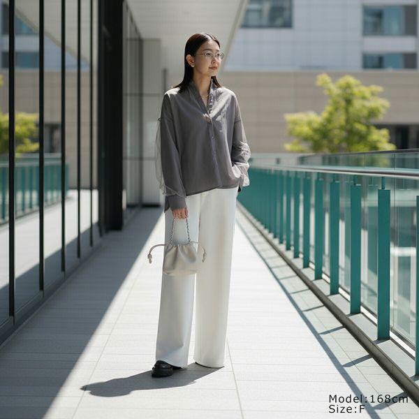 Torrazzo Donna（トラッゾドンナ） 長袖 シャツ Sheer Tulle Shirt
