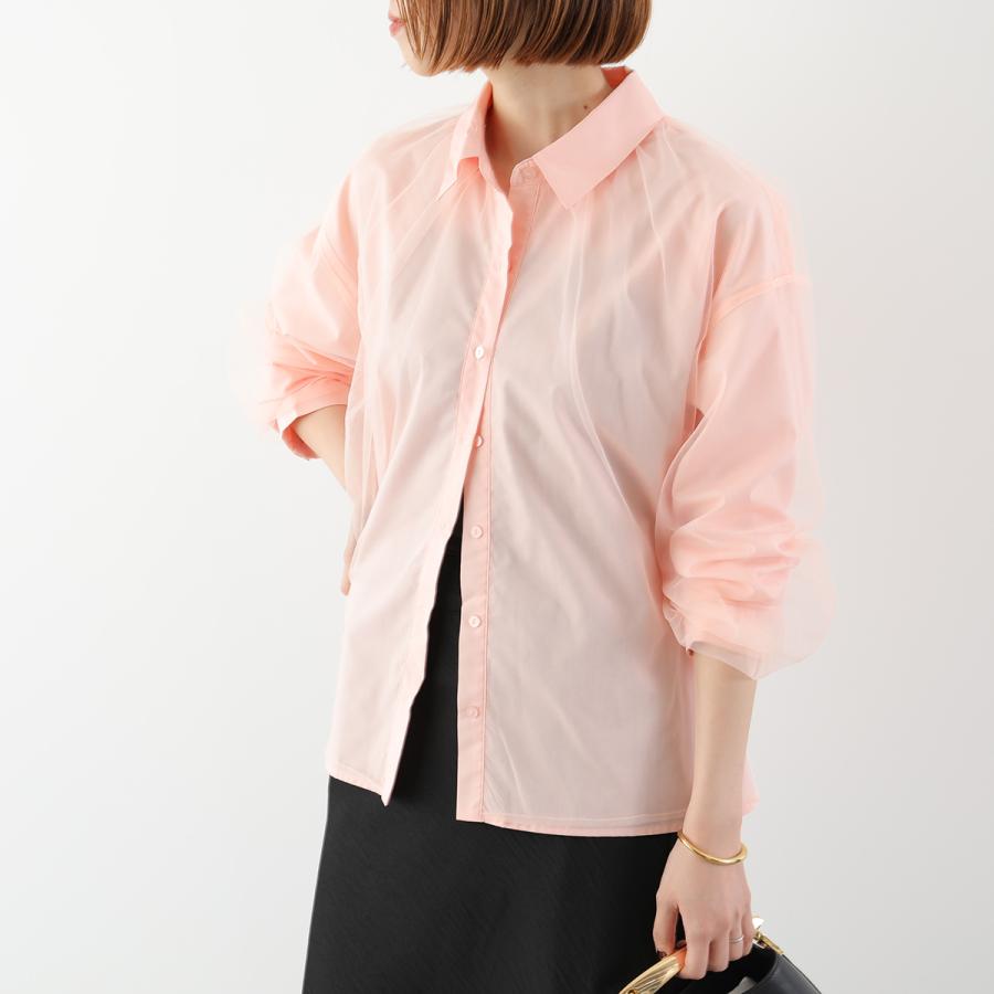 Torrazzo Donna（トラッゾドンナ） 長袖 シャツ Sheer Tulle Shirt
