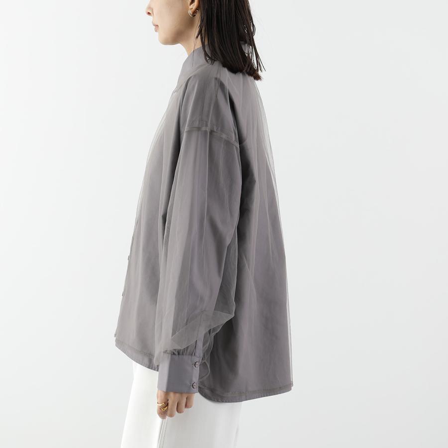 Torrazzo Donna（トラッゾドンナ） 長袖 シャツ Sheer Tulle Shirt