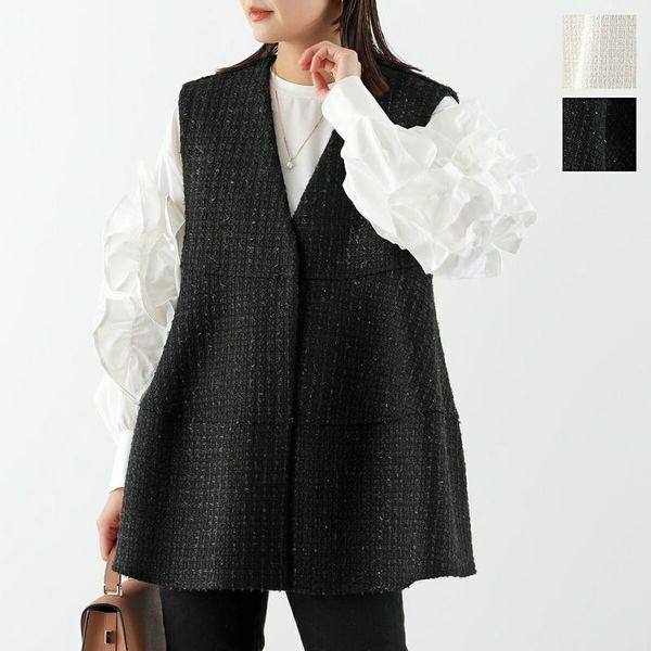 anana（アナナ） ベスト a61-025 レディース ツイード ラメ ジレ
