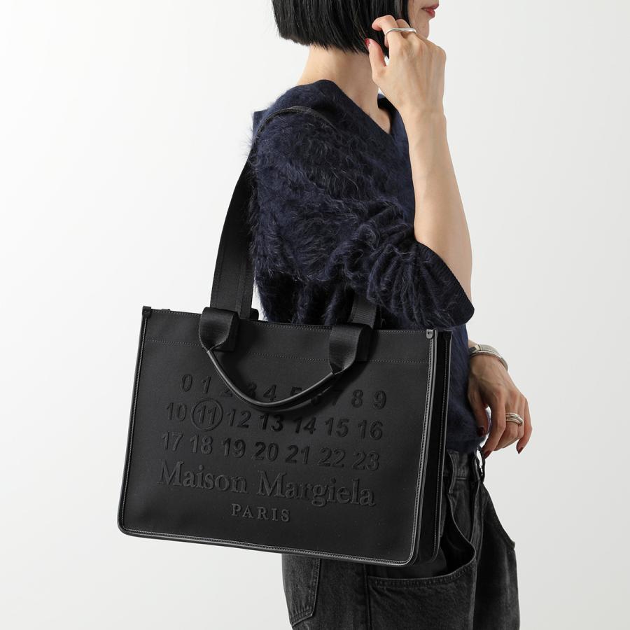 マルジェラ　黒レザートートバッグ エムエムシックス メゾン マルジェラ MM6 Maison Margiela メゾン