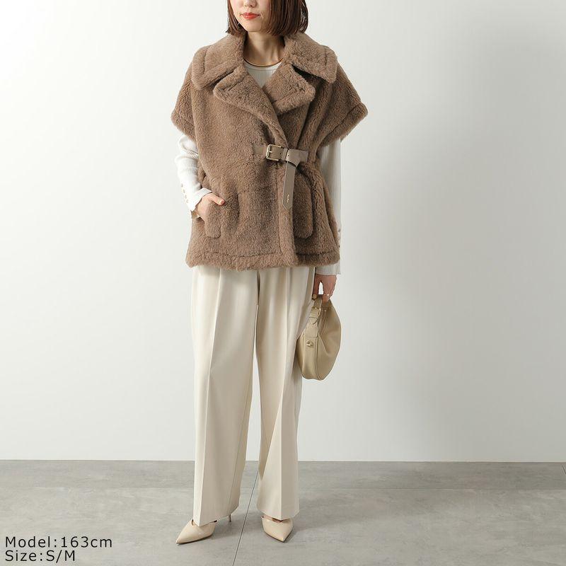 美品 ’S MaxMara ラビットファー ケープ 羽織 軽暖 フリーサイズ Max Mara（マックスマーラ） ケープ NEWABAVO4 ニューアバボ