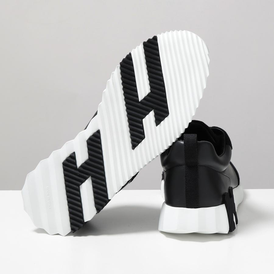 HERMES エルメス スニーカー バウンシング Bouncing H242810 バウンシング メンズ ローカット カーフレザー×シェーヴル ヴェロア 靴 02350-NOIR ノワールの画像