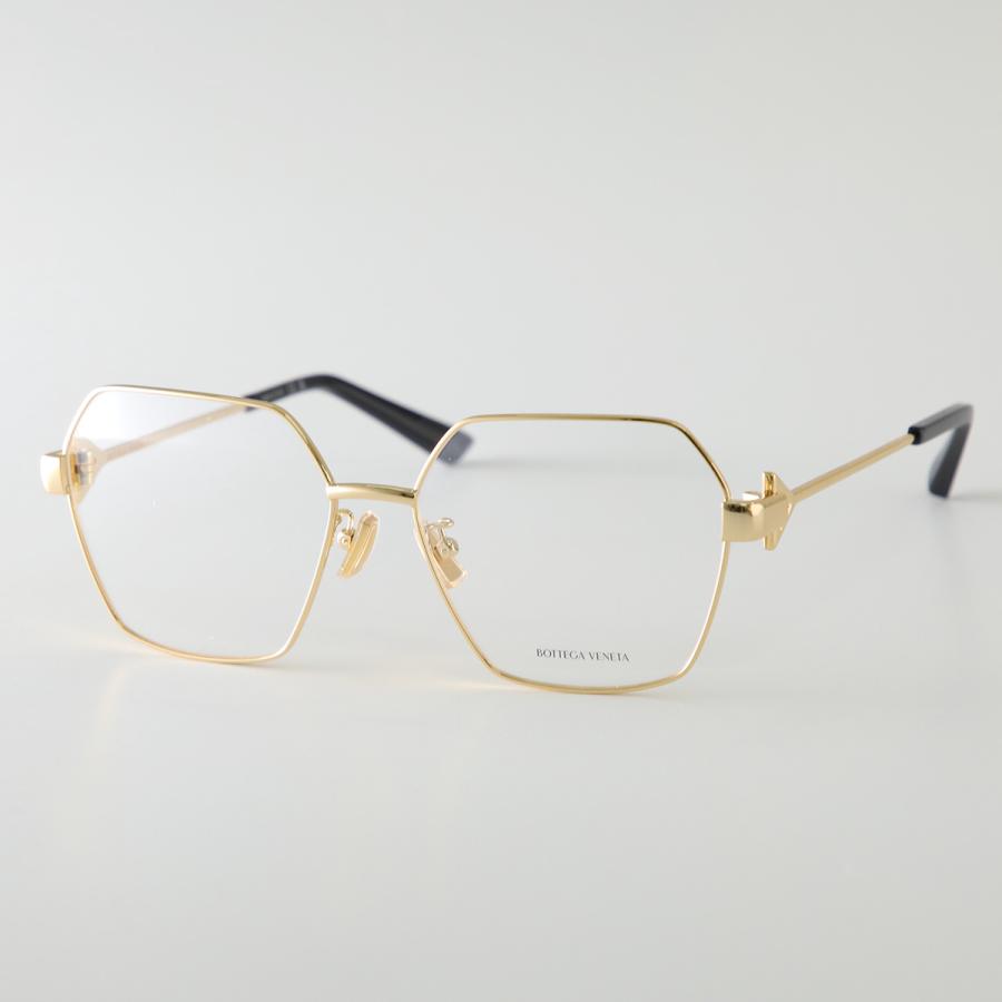 BOTTEGA VENETA ボッテガヴェネタ メガネ BV1224O メンズ ポリゴン型 メタルフレーム 細フレーム フルリム クリングスタイプ ロゴ アイウェア カラー2色