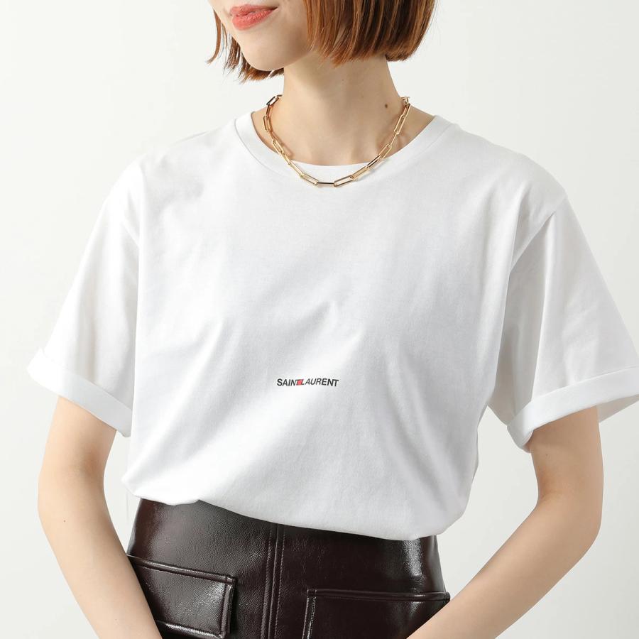 SAINT LAURENT サンローラン Tシャツ 白 黒 半袖 サイズS SAINT LAURENT サンローラン Tシャツ 460876 YB2DQ メンズ 半袖
