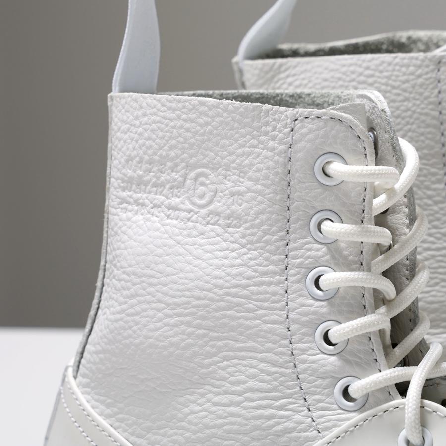 MM6×Dr. Martens ホワイト ワークブーツ 6 UK MM6 Maison Margiela x Dr. Martens 1460 ブーツ | ホワイト | FARFETCH JP
