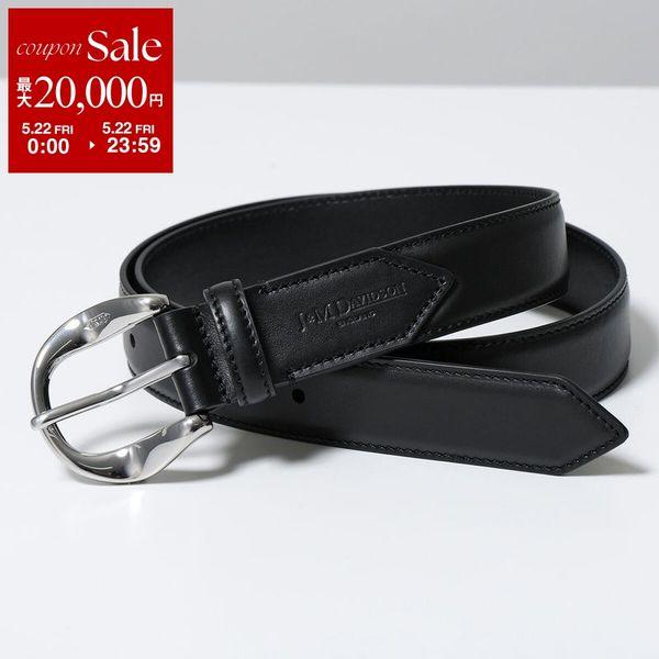 J&M DAVIDSON ブラックレザーベルト 34/85 J&M Davidson（J＆Mデヴィッドソン） ジェイアンドエム デヴィッドソン