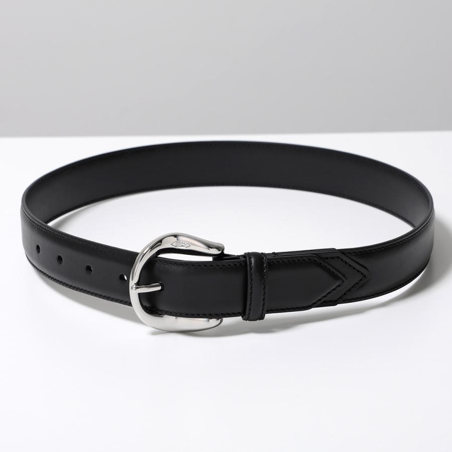 美品★J&M DAVIDSON イントレチャート レザーベルト ブラック メンズ J&M Davidson（J＆Mデヴィッドソン） ジェイアンドエム デヴィッドソン